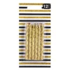 Set 12 Lumanari Spirale Aniversare Gold