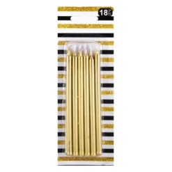 Set 18 Lumanari Spirale Aniversare Majorat Gold