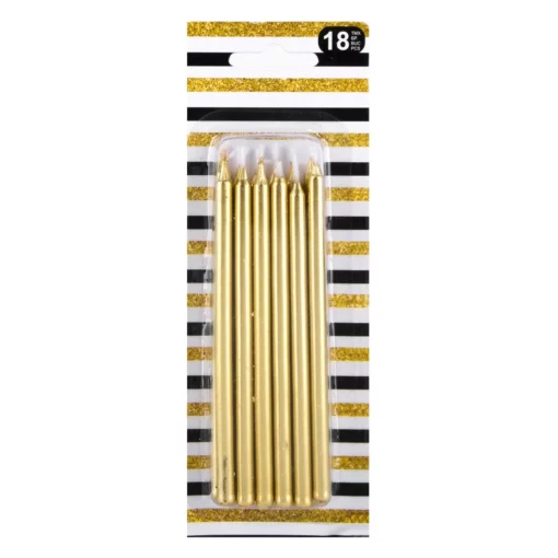 Set 18 Lumanari Spirale Aniversare Majorat Gold