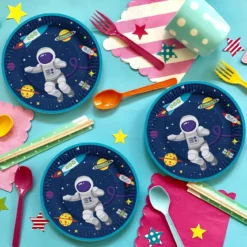 Set 6 Farfurii Petrecere Spatiul Cosmic 23 cm