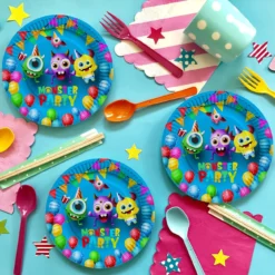 Set 10 Farfurii Petrecere Monsters 18 cm