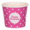 Bucket Pentru Snackuri Petrecere Roz Cu Buline