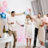 Tun Party Popper Gender Reveal cu Confetti Roz