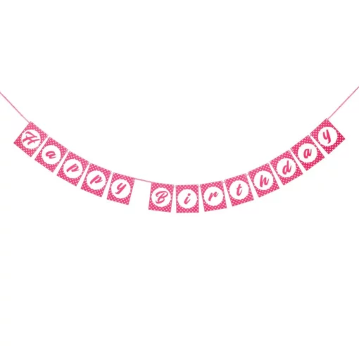 Banner Happy Birthday Roz Cu Bulinute