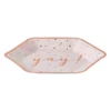 Set 6 Farfurii Hexagonale Alb Rose Gold 23 cm