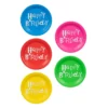 Set 25 Farfurii Happy Birthday Multicolore 23 cm