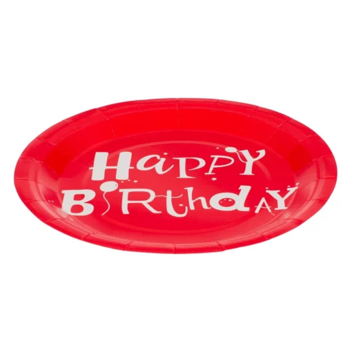 Set 25 Farfurii Happy Birthday Multicolore 18 cm