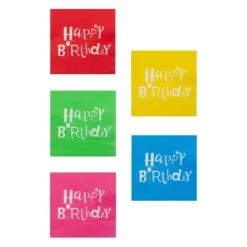 Set 25 Servetele Multicolore Happy Birthday