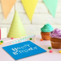 Set 25 Servetele Multicolore Happy Birthday