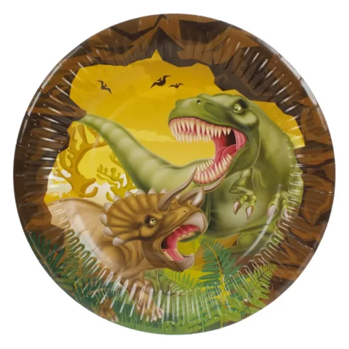 Set 10 Farfurii Petrecere Dinozauri 23 cm