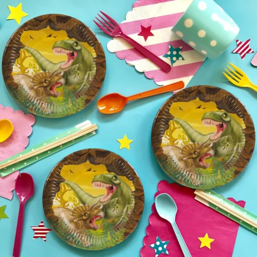 Set 10 Farfurii Petrecere Dinozauri 23 cm