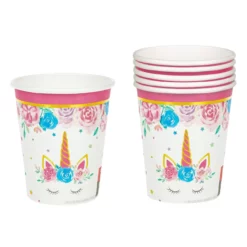 Set 6 Pahare Petrecere Flower Unicorn