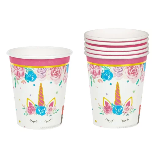 Set 6 Pahare Petrecere Flower Unicorn