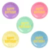 Set 25 Farfurii Multicolore Pentru Aniversare 23 cm
