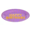Set 25 Farfurii Multicolore Pentru Aniversare 18 cm