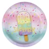 Set 6 Farfurii Culori Pastel Cu Inghetata 18 cm