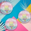 Set 6 Farfurii Culori Pastel Cu Inghetata 18 cm