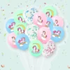 Set 15 Baloane Petrecere Unicorn Multicolore
