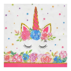 Set 12 Servetele Pentru Petrecere Flower Unicorn