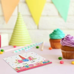 Set 12 Servetele Pentru Petrecere Flower Unicorn