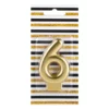 lumanare tort cifra 6 gold