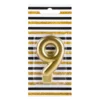 lumanare tort cifra 9 gold