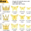 Decoratiune Tort Aurie Royal Butterflies