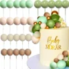 Decoratiune Tort Premium Verde si Nude