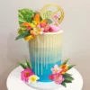 Decoratiune Tort Flamingo Tropical Pentru Aniversari Elegante