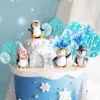 Decoratiune Tort Pinguinii Regatului Inghetat