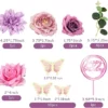 Decoratiune Tort Tematica Flori si Fluturi Eleganti