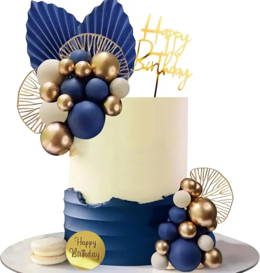 Decoratiune Tort Evenimente Royal Gold Blue