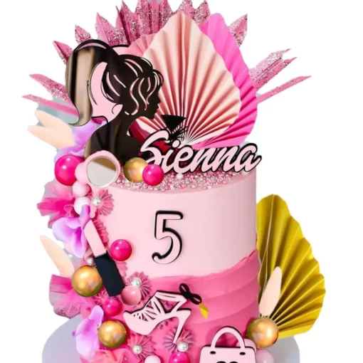 Decoratiune Tort Premium Glam Party Pink Gold