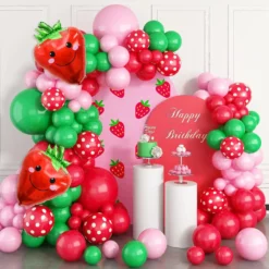 Arcada Baloane Capsuni Pentru Decor Petreceri 125 Piese