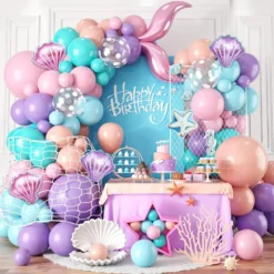 Set Baloane Sirena 127 Piese Pentru Decor Petreceri