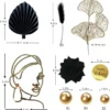 Set Decoratiuni Elegante pentru Tort Negru și Auriu