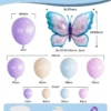 Set Baloane Pastel Si Fluturi Gigant Pentru Decor Evenimente 139 piese