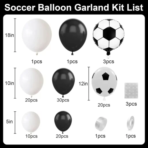 Arcada Baloane Tematica Fotbal Pentru Decor Evenimente 89 piese