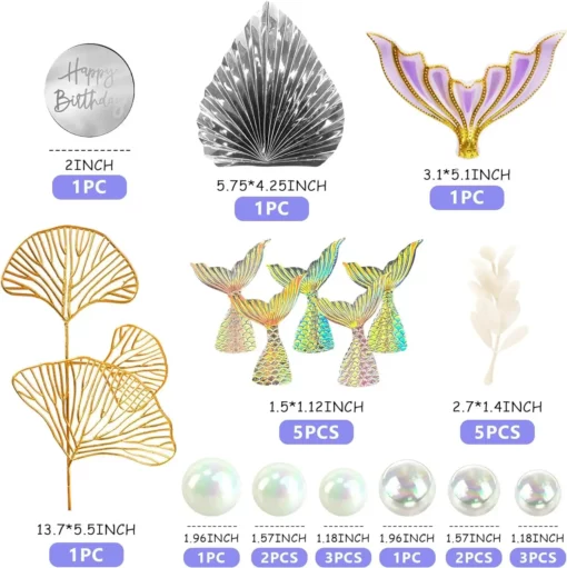 Decoratiune Tort Eenimente Tematica Mica Sirena