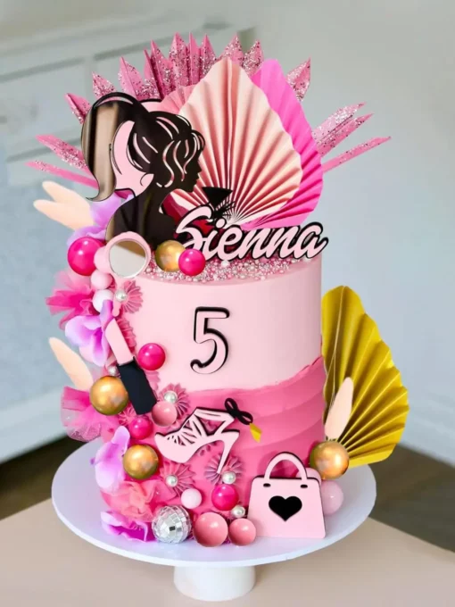 Decoratiune Tort Premium Glam Party Pink Gold