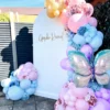 Set Baloane Pastel Si Fluturi Gigant Pentru Decor Evenimente 139 piese