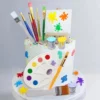 Decoratiune Tort Tematica Pictura si Culoare