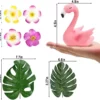 Set Decor Flamingo pentru Tort Tematica Tropical Exotica