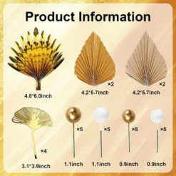 Decoratiune Tort Aniversare Royal Gold