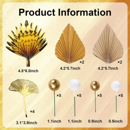 Decoratiune Tort Aniversare Royal Gold