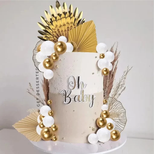 Decoratiune Tort Aniversare Royal Gold