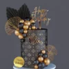Decoratiune Tort Premium Black Gold Elegance