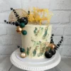 Decoratiune Tort Evenimente Negru Gold Verde