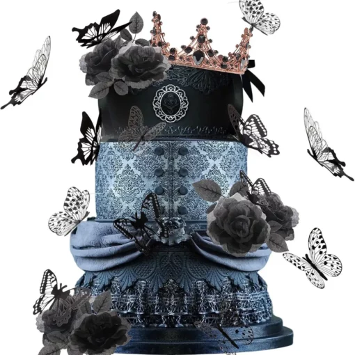Set Decor Tort Aniversar Cu Coronita Regala