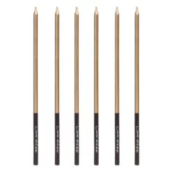 Set 6 Lumanari Premium Aniversare Auriu Metalizat Negru